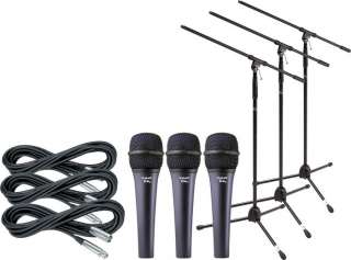 Electro Voice Cobalt 7 Microphone 3 Pack with Cables an  
