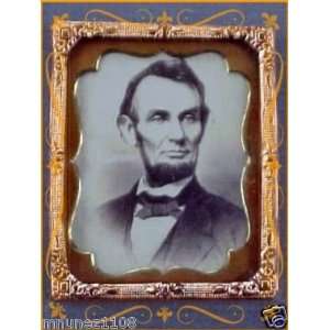  Superb 1864 Era Abraham Lincoln ornate brass framed CDV 