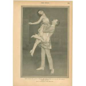    1919 Print Actors Ruth Mabee & Clifton Webb 
