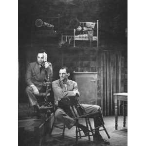  Director Elia Kazan and Playwright Arthur Miller Sitting 