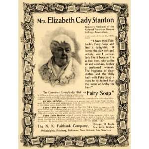  1899 Ad Elizabeth Cady Stanton Fairy Soap N.K. Fairbank 