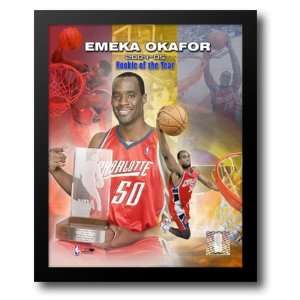 Emeka Okafor 2004   2005 Rookie Of The Year Composite 12x14 Framed Art 