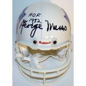  George Musso Autographed Mini Helmet   HOF 82 SCARCE WCA 
