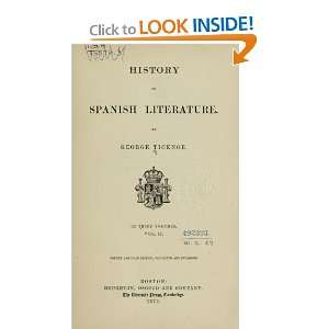  History Of Spanish Literature: George Ticknor: Books