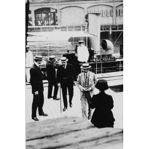 1914 J.P. Morgan, Jr., and his yacht, which he uses daily to carry him 