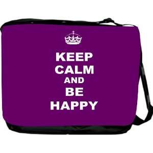  Rikki KnightTM Keep Calm Be Happy   Purple Messenger Bag 