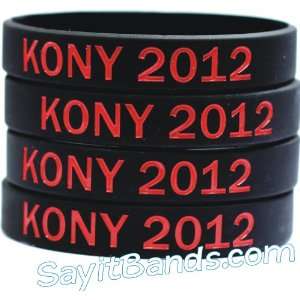  1 Kony 2012 Wristband Debossed Color Filled Stop Joseph Kony 
