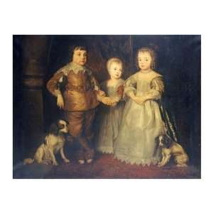  Children Of King Charles I by Sir Anthony Van Dyck. size 