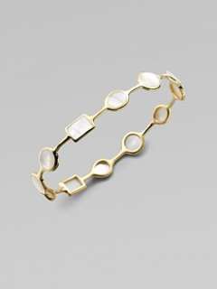 Ippolita   18K Gold Mother Of Pearl Station Bangle Bracelet