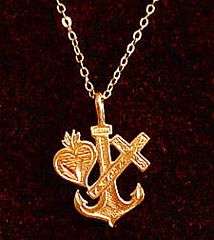 Gold Plated Faith Hope Charity pendant charm Jewelry  