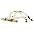 PCI 4 PORTS USB 2.0 Female Screw to Motherboard 9pin header cable with 