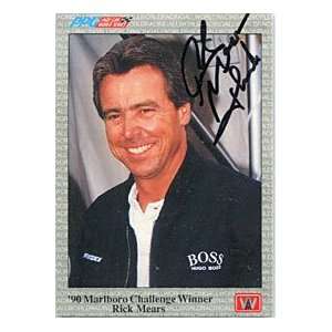  Rick Mears Autographed/Signed 1991 AW Sports Card Sports 