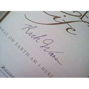 Warren, Rick The Purpose Driven Life 2002 Book Signed Autograph