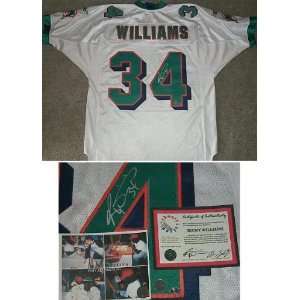  Ricky Williams Signed Dolphins Reebok Authentic White 