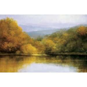  Robert Striffolino 36W by 24H  October Lakeside CANVAS 
