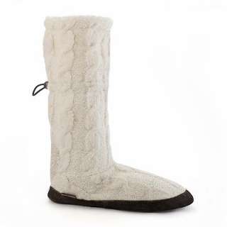 MUK LUKS Cable Knit Boot Slippers