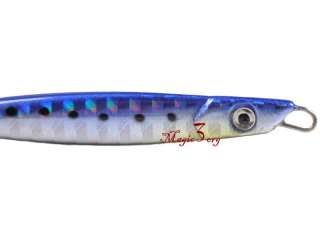 Fish Metal Casting Sling Lure Bait Jigging Blue Spoons Jigs Bass 1/4 