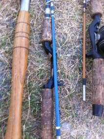 Vintage Lot Of Fishing Poles Reels Rod  