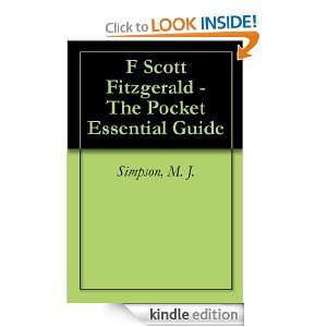 Scott Fitzgerald   The Pocket Essential Guide M. J. Simpson  