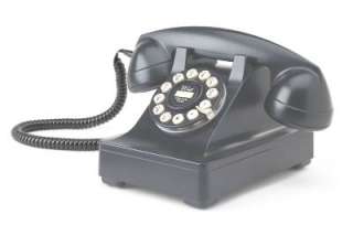 Crosley 302 Retro Vintage 1940s Desk Phone Black  