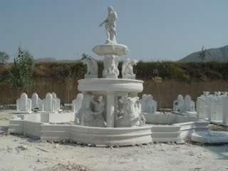 MONUMENTAL HAND CARVED MARBLE FOUNTAIN YF064  