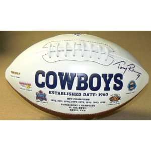 Tony Romo Autographed Ball   Commemorative
