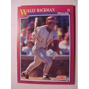  1991 Score Rookie/Traded 8T Wally Backman Philadelphia 