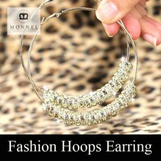   Basketball Wives Circle Hoops Earring Fashion Jewelry Beads Gold Tone