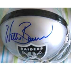 Willie Brown autographed Oakland Raiders mini helmet