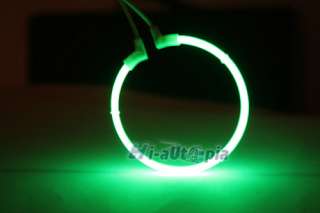 2x green 65 mm ccfl angel eyes ring car motorcycle light lamp features 