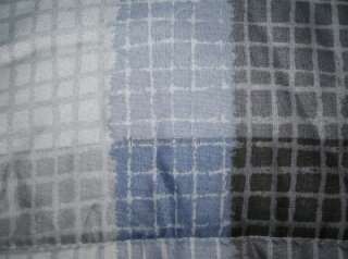 Jessica Sanders Portia QUEEN comforter set Blue Gray Plaid Masculine 
