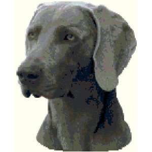  Weimarana Portrait Dog Custom Designed Counted Cross Stitch 