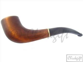 New Wooden Hand Carved Tobacco Smoking Pipe HORN fits 9mm filter