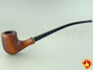 Hand Carved MINI Wooden Smoking Pipe w/ Long SLIM Stem  