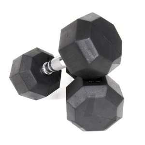   100 lbs Rubber Encased Octagonal Dumbbells SD 100R: Sports & Outdoors