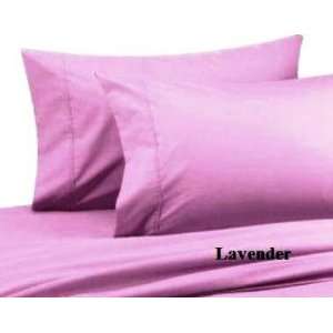   Cotton 1200 Thread Count Bed Sheet Set Solid Sateen Lavender   queen