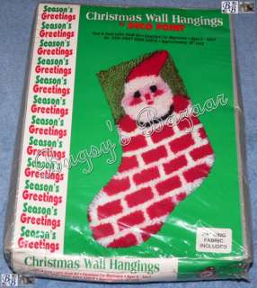 Deco AWAY GOES SANTA Latch Hook Christmas Stocking Kit  