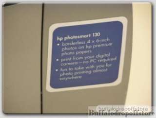 HP PhotoSmart 130 Inkjet Printer 4x6 pics w/o cables  