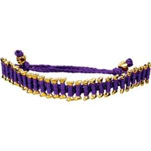   Heart U Back Gold Plated Dog Bone Purple Friendship Bracelet: Jewelry