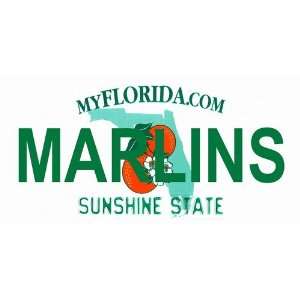  LP 2085 Florida State Background License Plates   Marlins 