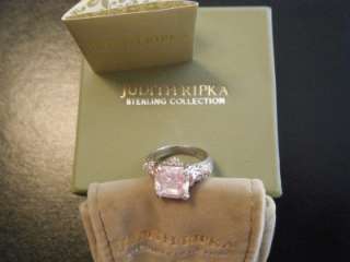 JUDITH RIPKA Sterling Collection RING Cushion Cut DIAMONIQUE w/Org 
