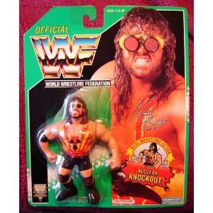  WWF Adam Bomb  Wrestling Action Figure by Hasbro on Green 