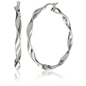  Argento Vivo Large Paisley Twisted Hoop Earrings Jewelry