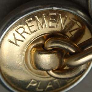 Krementz Cuff Links Vintage Black Silver & Gold Plate  