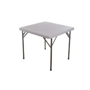  34 Square Multipurpose Folding Table   White Granite Top 