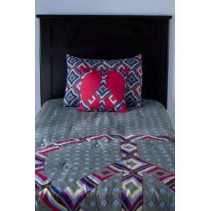  Peace Comforter Set Gray: Home & Kitchen