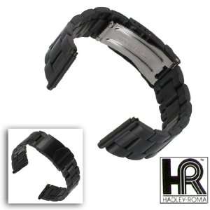   Black PVD Metal Depolyant Diver Watch Band HR Hadley Roma Watches