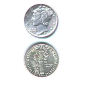  1937 D U.S. Mercury Silver Dime 