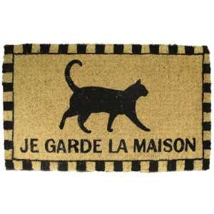  Je Garde la Maison French Cat Motif Coir Doormat