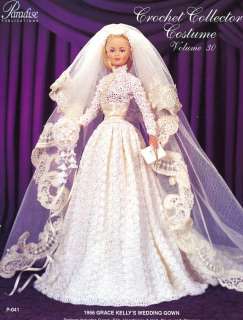 1956 Grace Kellys Wedding Gown for Barbie Doll Paradise #30 Crochet 